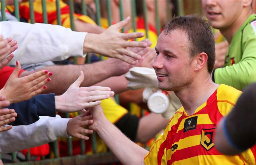 Tomasz Frankowski ma zostać odcięty od podań w meczu Jagiellonii z Polonią Warszawa. Taki jest plan trenera Czarnych Koszul Jacka Zielińskiego