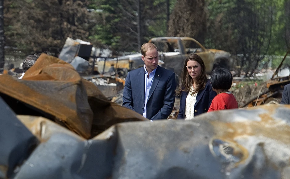 Kej i Vilijam u delu grada koji je najviše stradao