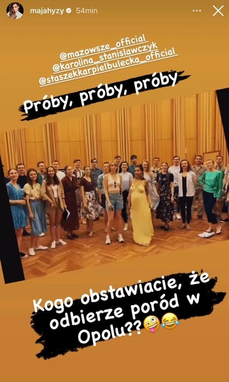 Maja Hyży na próbie