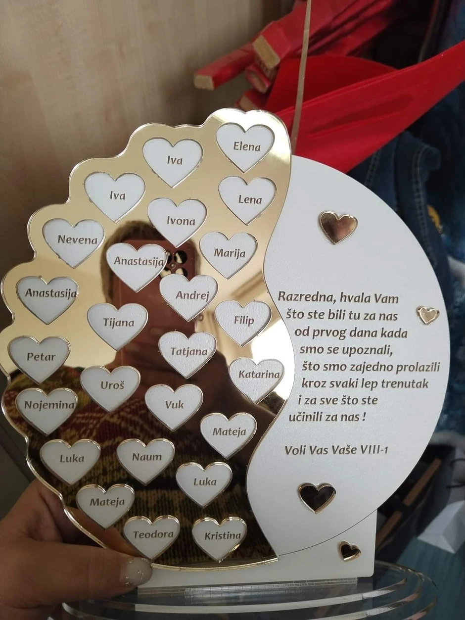 Poklon nastavnici Miri Marković od njenih učenika