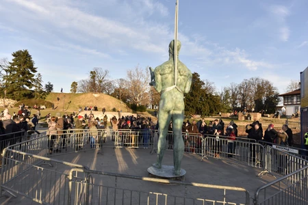 Pobednik, Kalemegdan, dan pre postavljanja na postolje