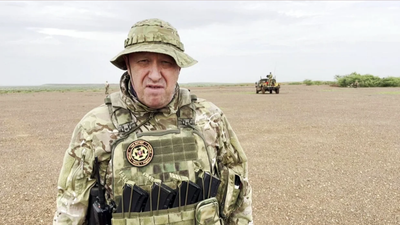 Yevgeny Prigozhin, the owner of the Wagner Group military company at an unknown location in video released on Aug. 21, 2023. [AFP - Getty Images]