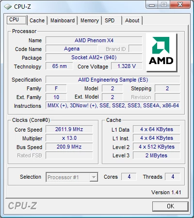 Phenom 9900 (2,6 GHz) w rewizji B2