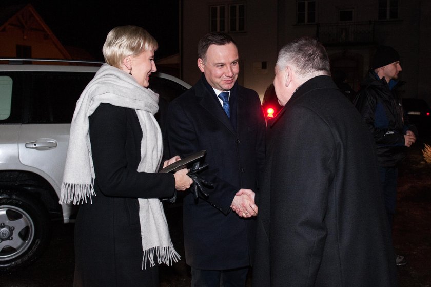 Andrzej Duda i Agata Kornhauser-Duda w Istebnej