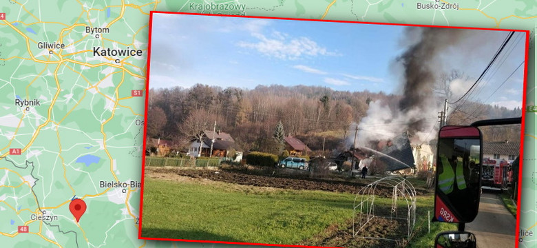 Eksplozja w domu w Ustroniu. Spod gruzów wyciągnięto żywą kobietę