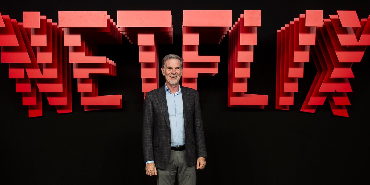 CEO Netfliksa Reed Hastings. Spółka przekonuje, że konkurencja ze strony VOD Apple i Disney'a nie wpłynie materialnie na kondycję Netfliksa