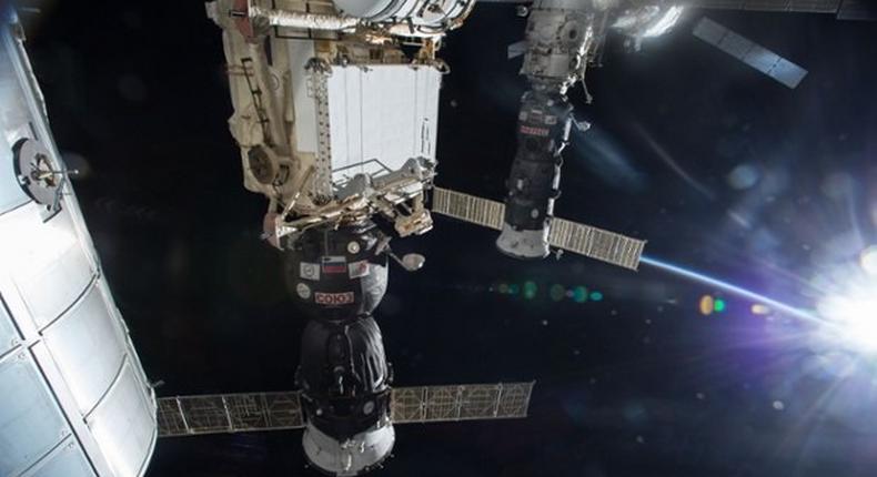 The Progress spacecraft docking at the ISS in January 2014