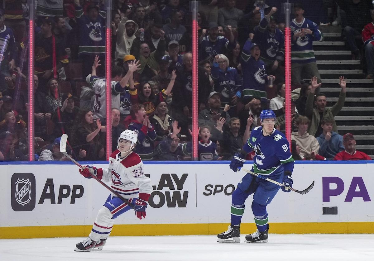 Zápas NHL: Vancouver Canucks - Montreal Canadiens.
