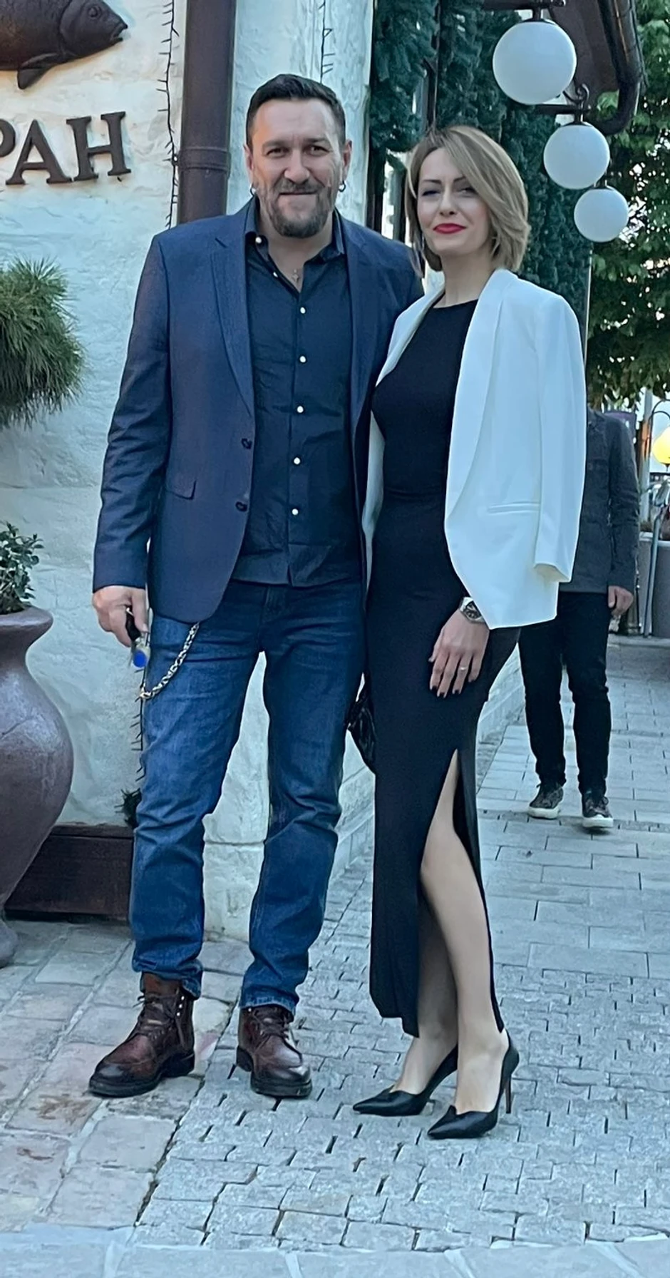 Igor Lazić Nigor sa ženom u javnosti