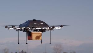 An early version of Amazon Prime Air's drone.