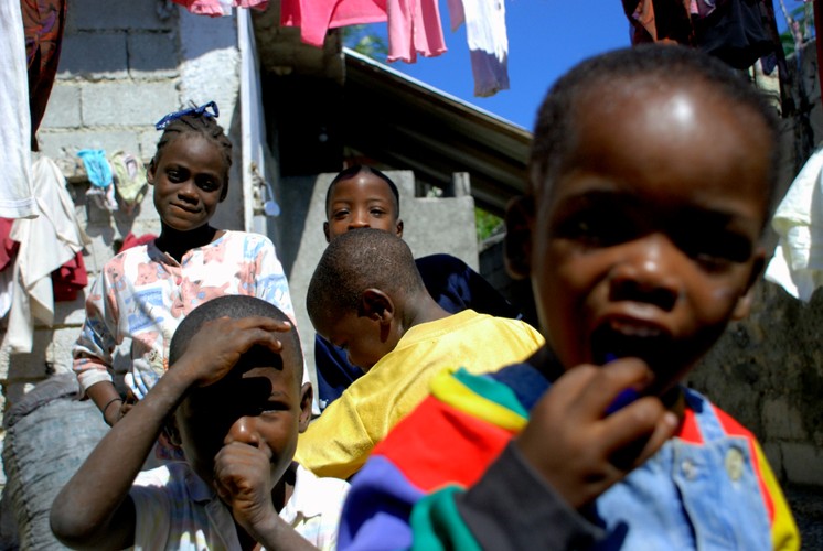 Dzieci z sierocińca w Port-au-Prince