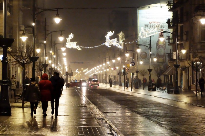 świąteczna iluminacja w Łodzi