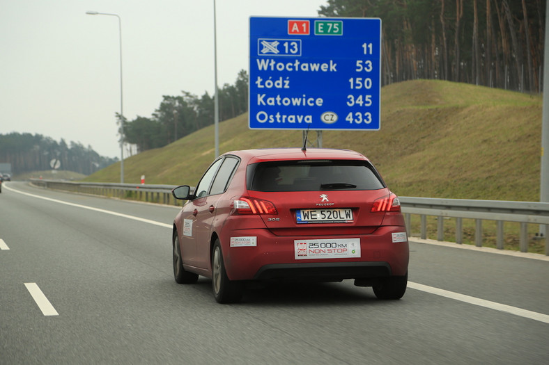 Peugeot 308: test 25 tys. km non stop