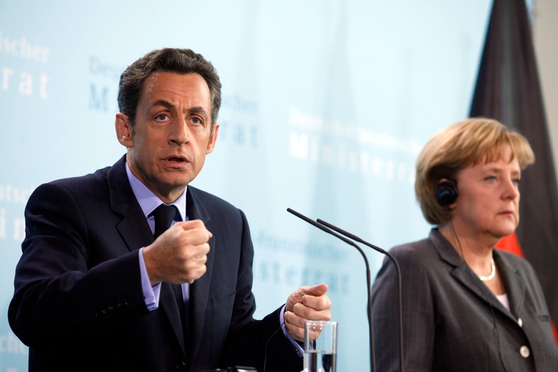 Prezydent Francji Nicolas Sarkozy i kanclerz Niemiec Angela Merkel