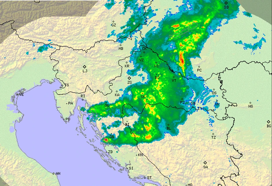 nevreme iz Hrvatske ide ka Srbiji