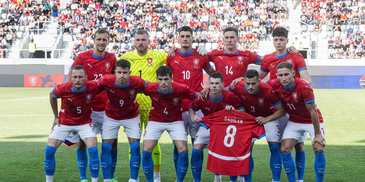 Mecz Gruzja - Czechy na Euro 2024. Kiedy i gdzie można go obejrzeć? Na zdjęciu reprezentacja Czech.