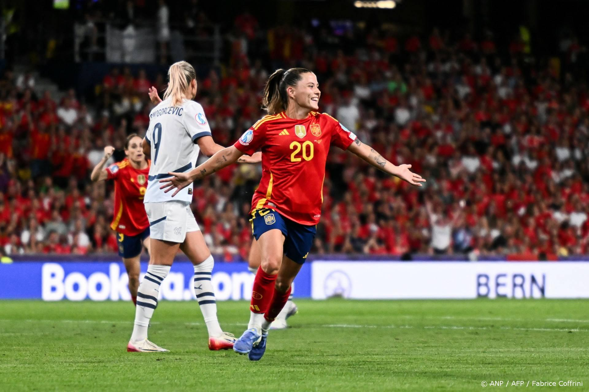 Spanje naar halve finale EK vrouwen na 2-0 zege