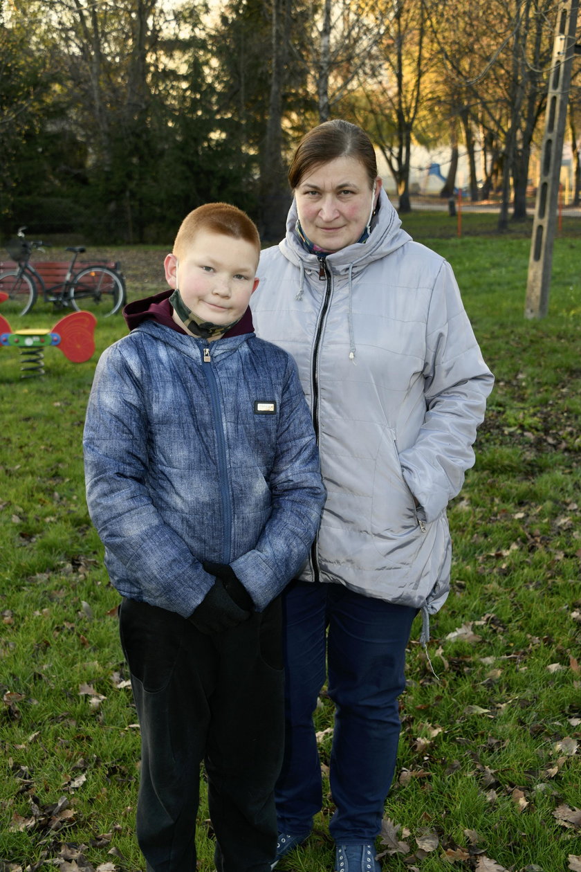 Katarzyna Osak (38 l.) z synem Sewerynem (9 l.) z Nowej Wsi Wrocławskiej 