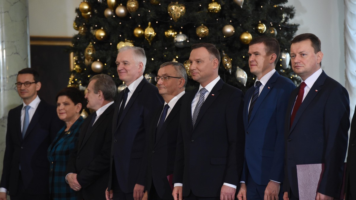 Mateusz Morawiecki, Beata Szydło, Piotr Gliński, Jarosław Gowin, Andrzej Adamczyk, Andrzej Duda, Witold Bańka, Mariusz Błaszczak rekonstrukcja