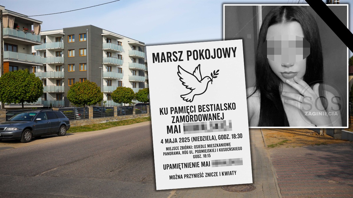 Mława pożegna bestialsko zamordowaną Maję. Ulicami osiedla przejdzie "Marsz Pokojowy"