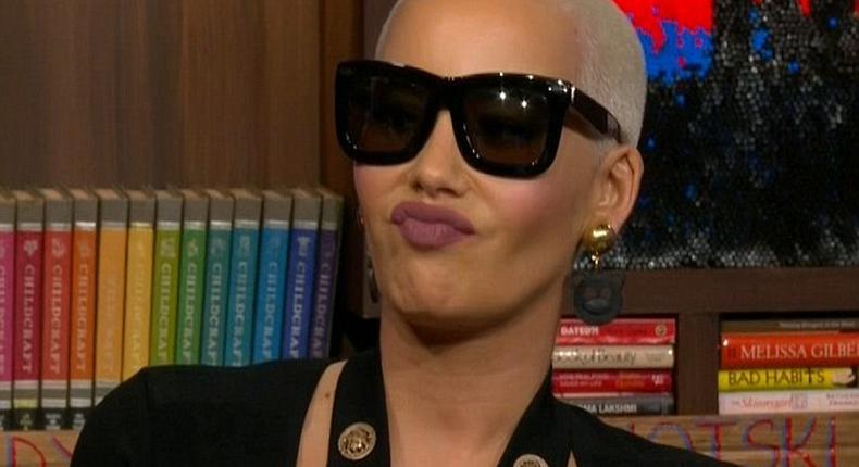 Amber Rose seals lips on Kardashians, Kanye West questions on 'Watch What Happens: Live'