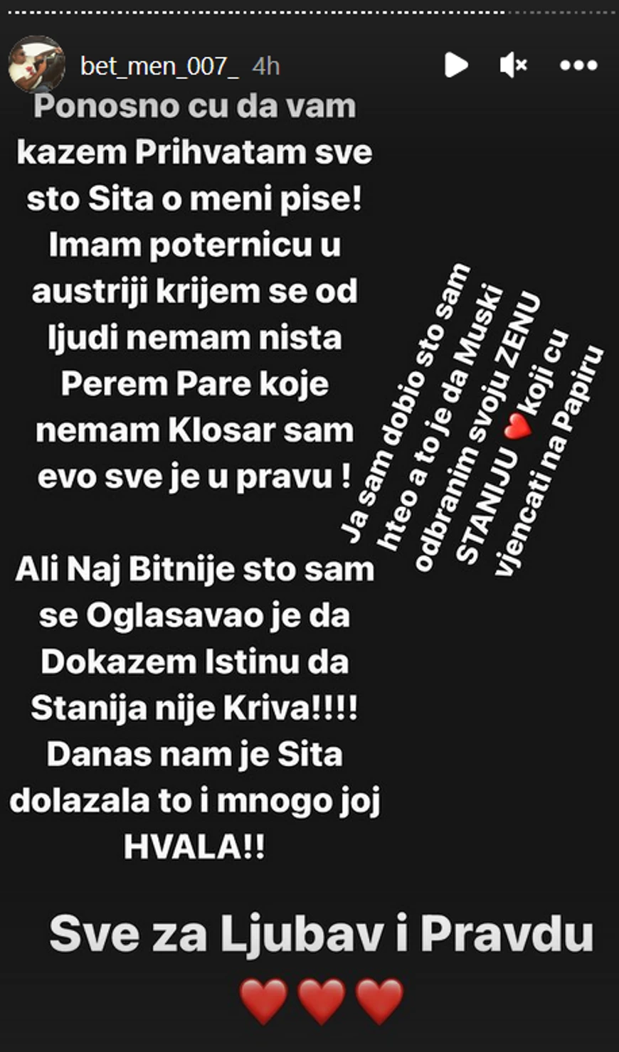 Stanija Dobrojević i Asmin Durdžić (Foto: Instagram/bet_men_007_)