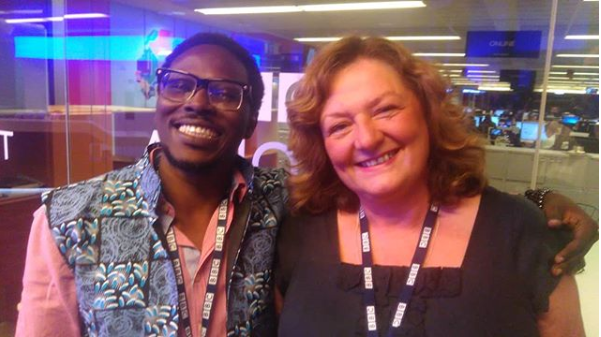 Bode Asiyanbi with BBC's Jenny Horrocks [Instagram] 