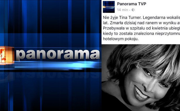 Wpadka "Panoramy". Podali fałszywą informację o śmierci Tiny Turner