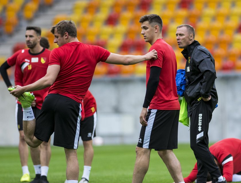 Pilka nozna. Liga Europy. Jagiellonia Bialystok - Dinamo Batumi. Treningi i konferencje. 05.07.2017