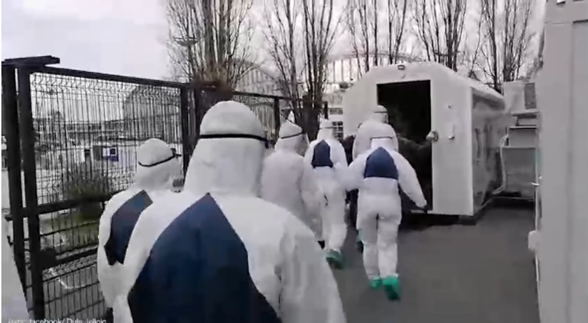 Beogradski sajam, tunel za dezinfekciju