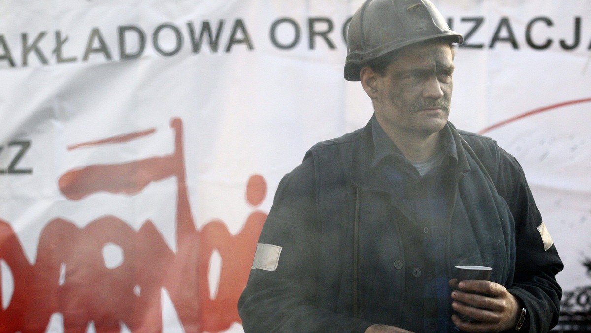 GLIWICE PROTEST PRZECIWKO LIKWIDACJI KOPALŃ