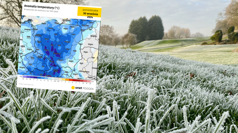 Nad Polskę nadciąga mroźny antycyklon. Szykuje się podmuch arktycznego powietrza (screen: meteologix.com)