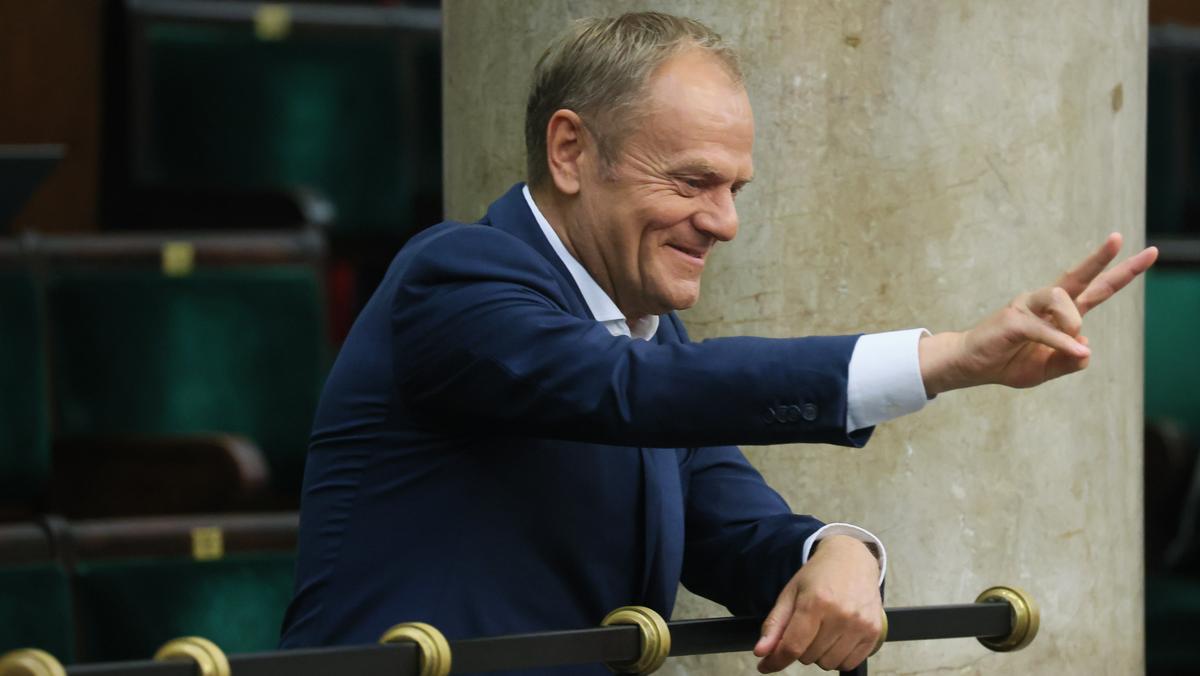 Donald Tusk na sali obrad Sejmu. 26.05.2023 r.
