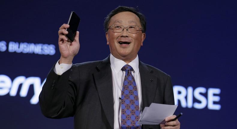 BlackBerry CEO John Chen, seen in 2015