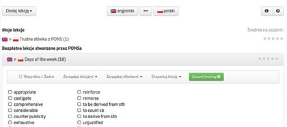 PONS - najlepsze aplikacje do nauki angielskiego - słownik angielsko-polski
