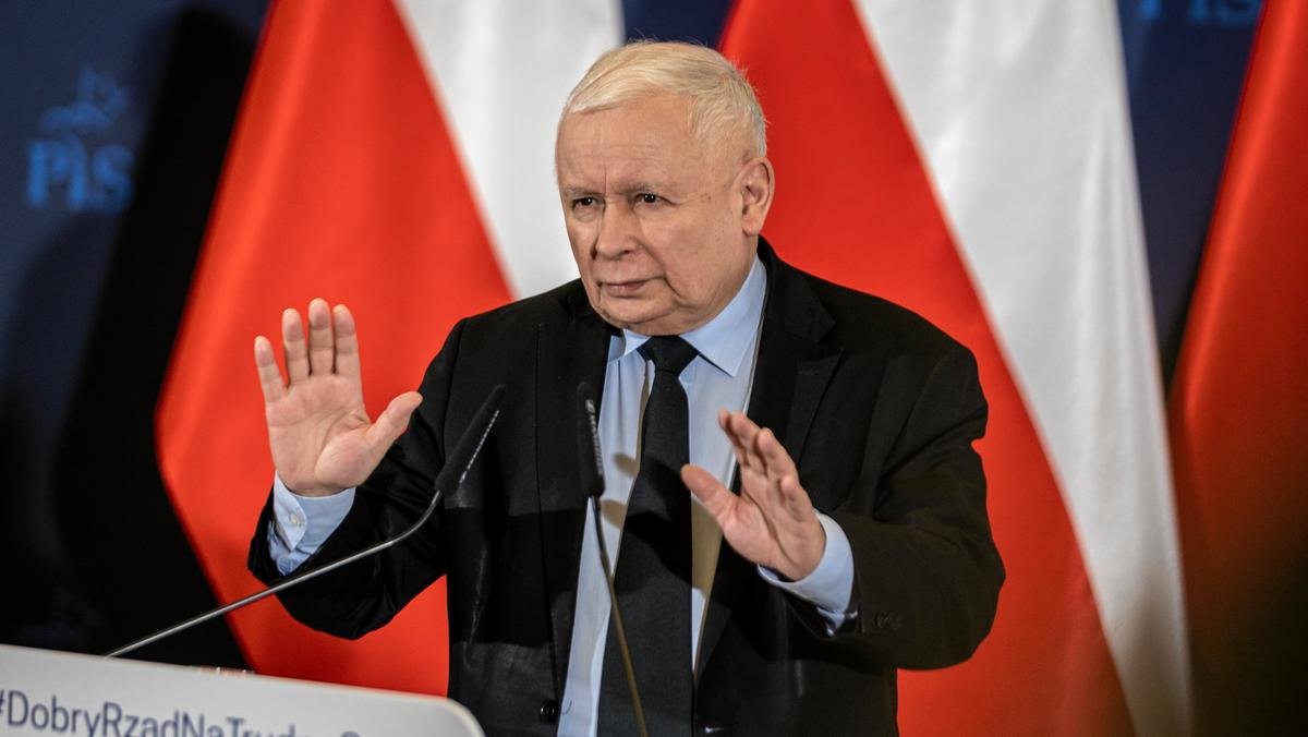 Jarosław Kaczyński podczas wizyty w Katowicach