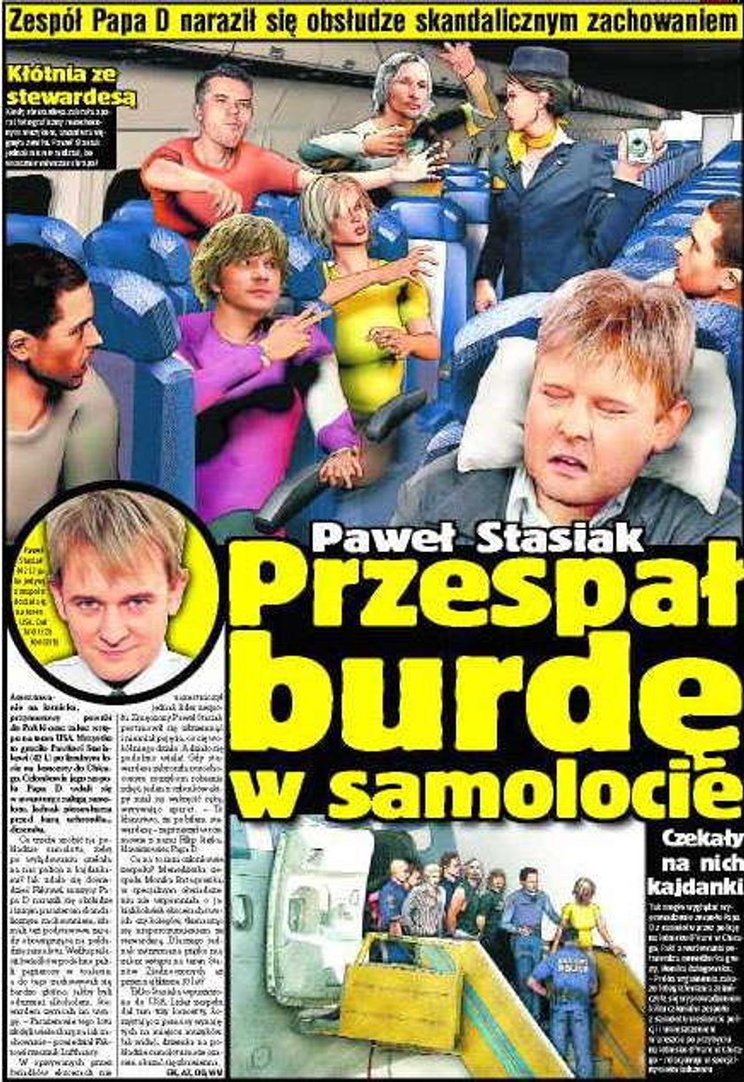 Stasiak przespał burdę w samolocie