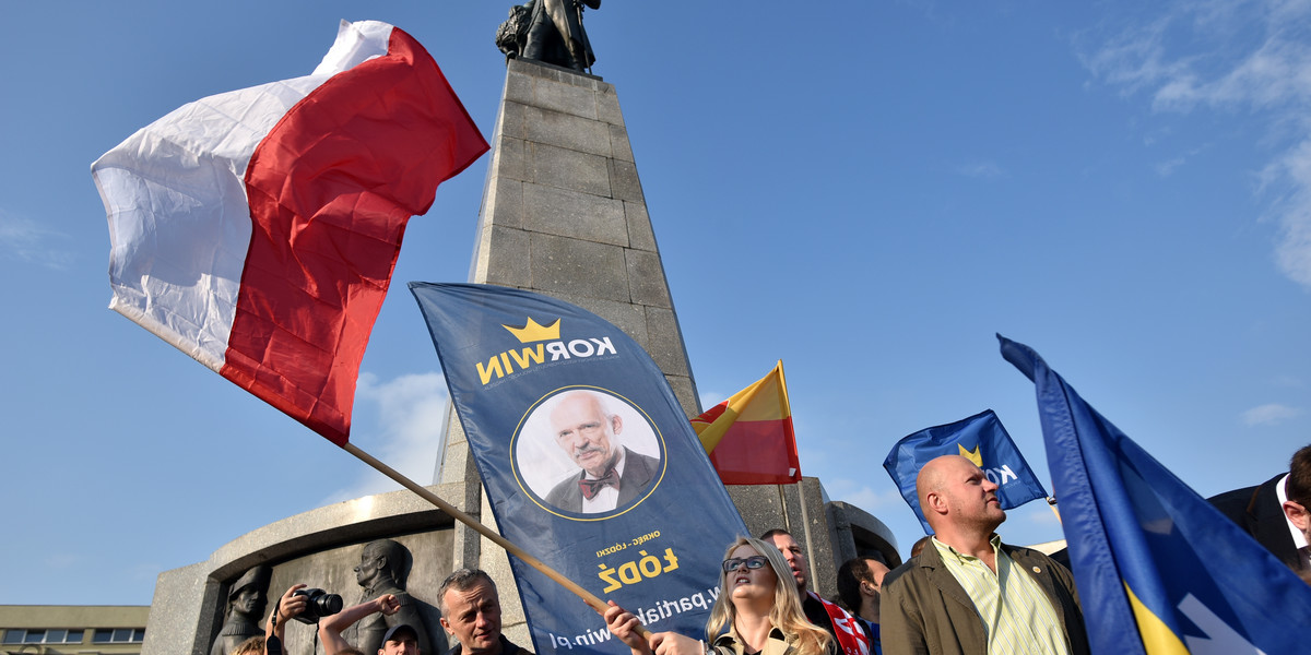 Manifestacja, przeciw przyjęciu, uchodźcy, imigranci, marsz, łódź