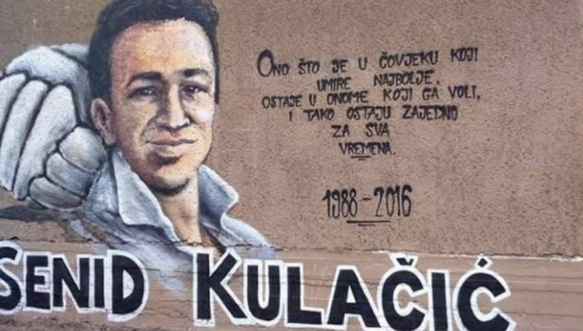 Mural posvećen bivšem fudbaleru FK Čelik
