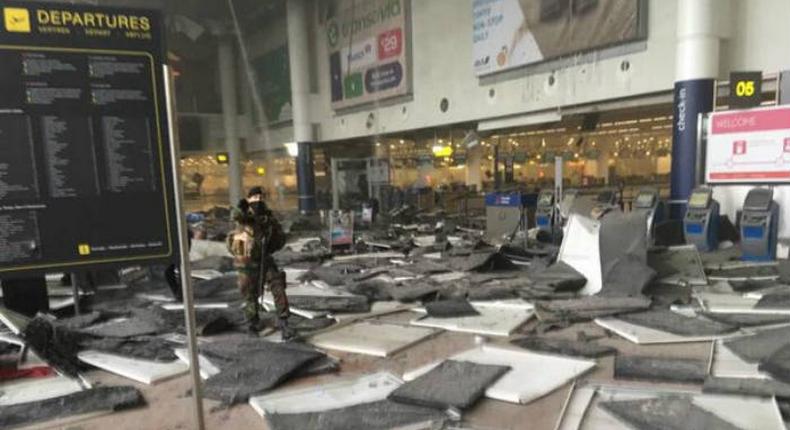 Site of Brussels Airport explosion