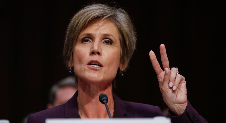 Sally Yates testifies on Monday.