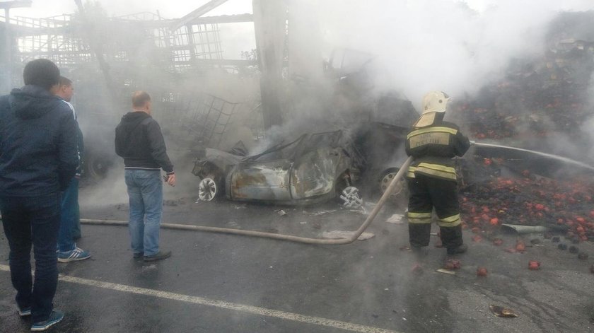 Małżeństwo spłonęło w samochodzie na autostradzie