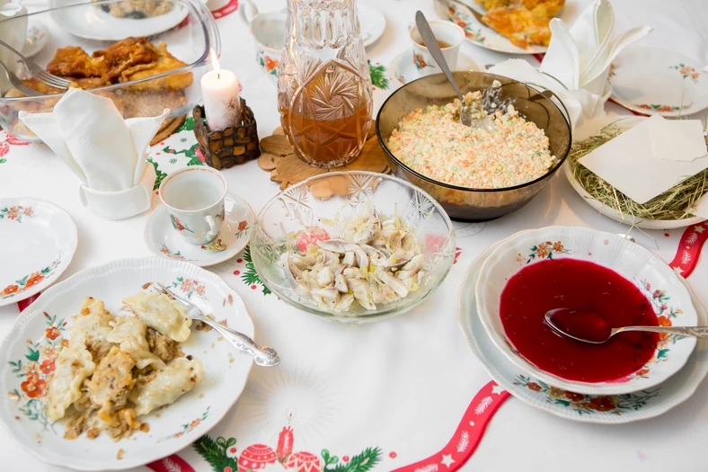Tradycyjny świąteczny polski stół