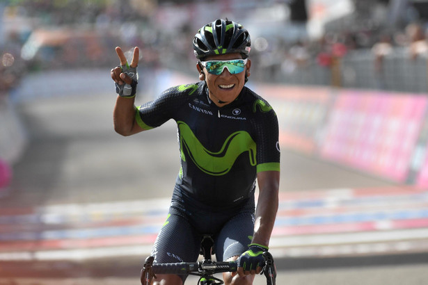 Giro d'Italia: Nairo Quintana liderem po wygraniu 9. etapu. Finałowy podjazd zdziesiątkował peleton