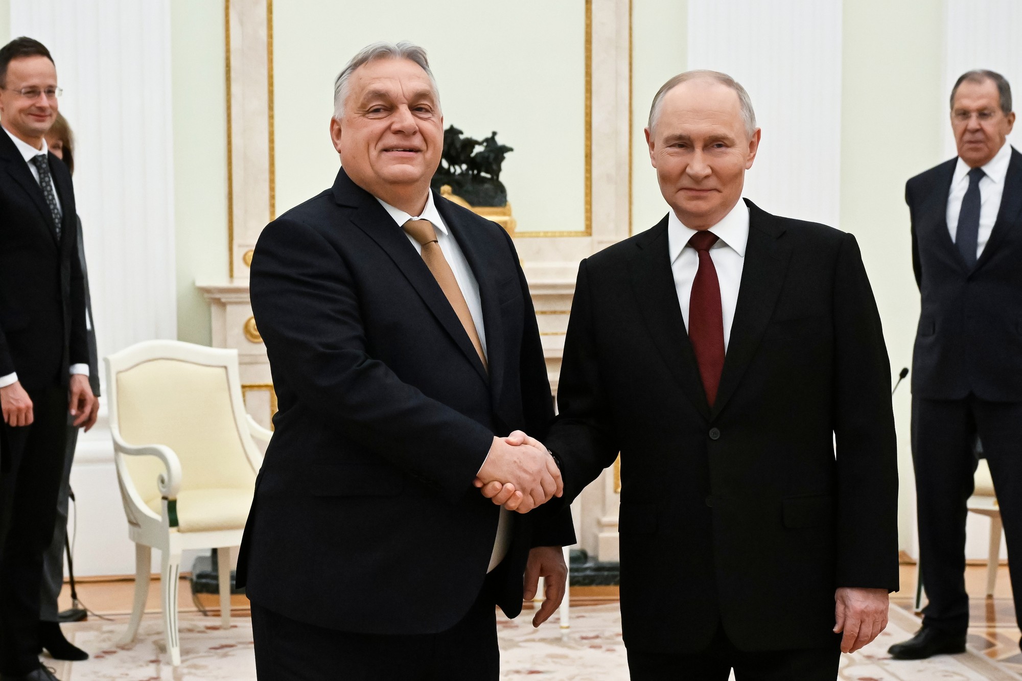 Viktor Orbán a Vladimir Putin. 