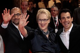 ĐAVO NOSI LAKIRANI MANTIL! MERIL STRIP I STENLI TUČI dočekani ovacijama na reviji čuvenog brenda u Milanu, a svemu je prisustvovala i JEDNA POZNATA SRPKINJA