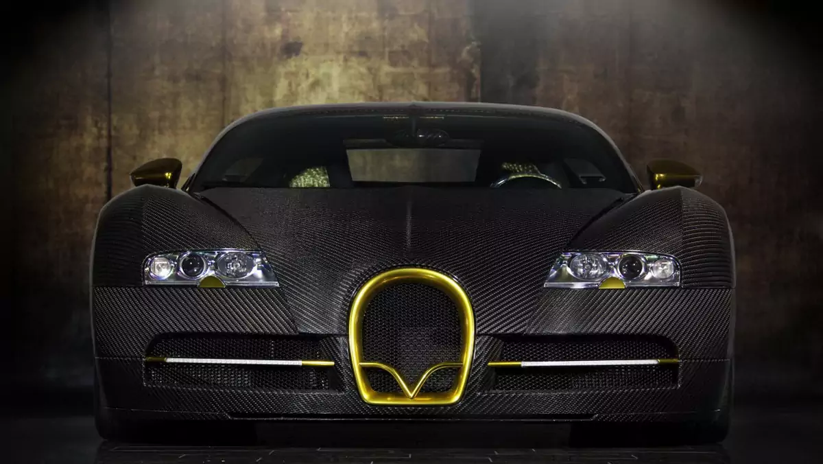 Mansory Bugatti Veyron 16.4 LINEA Vincero d'Oro opływa w złocie