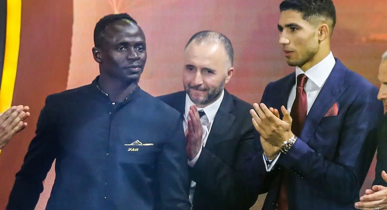 Sadio Mané et Achraf Hakimi au tirage de la CAN