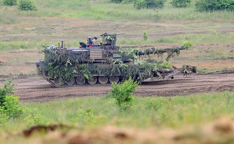 Międzynarodowe ćwiczenia Anakonda-16. Ośrodek Szkolenia Poligonowego Wojsk Lądowych w Drawsku Pomorskim.
<br><br> (zuz) PAP/Marcin Bielecki