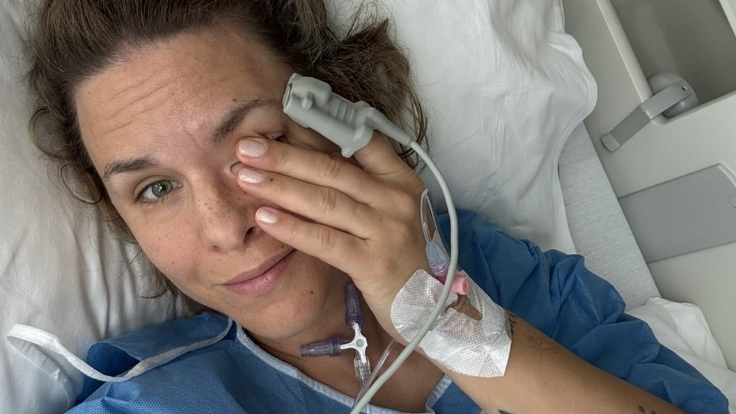 Kristína Tormová po zákroku v nemocnici.